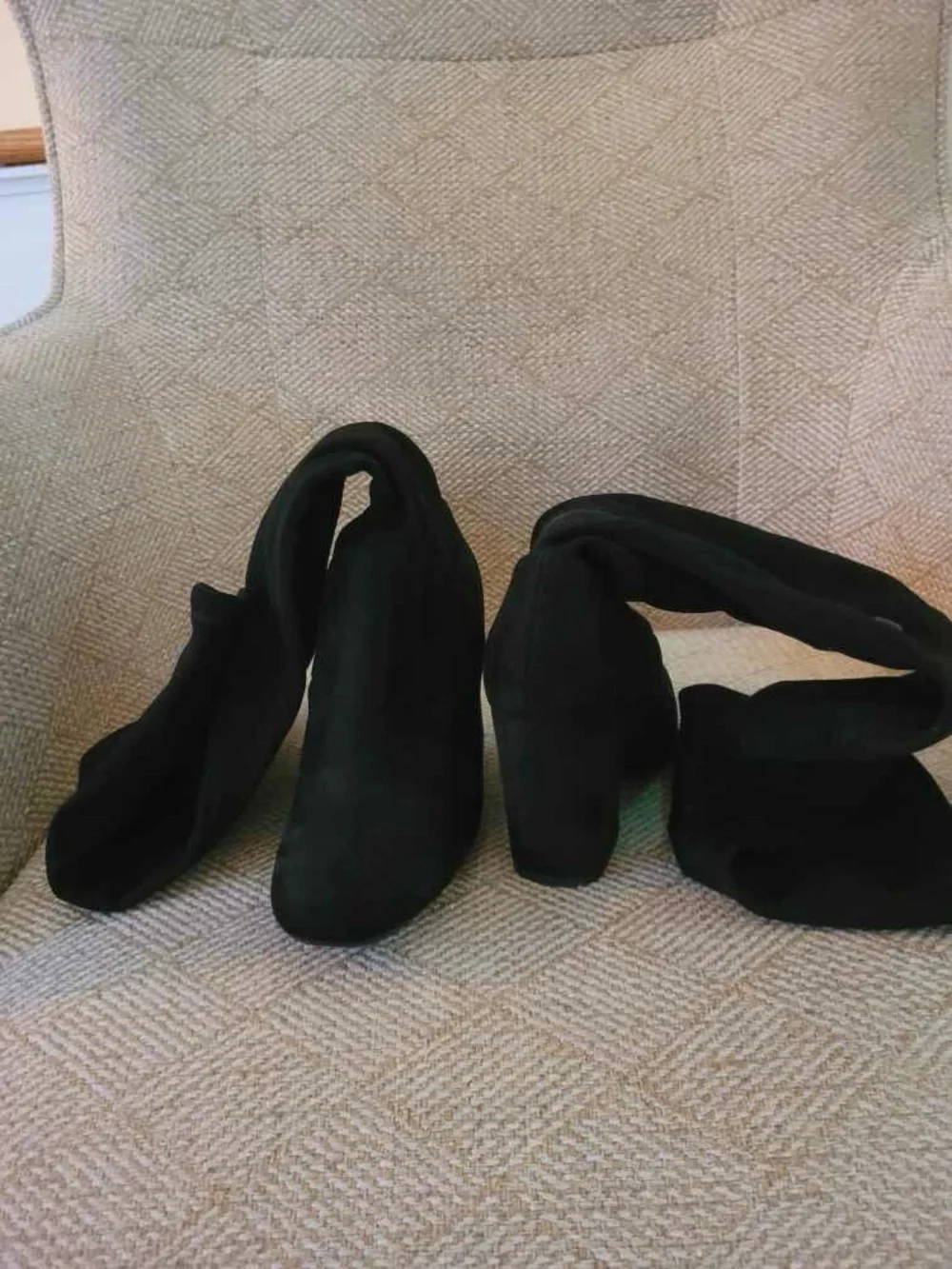 Source Unknown Black Over-the-Knee Block Heel Boots